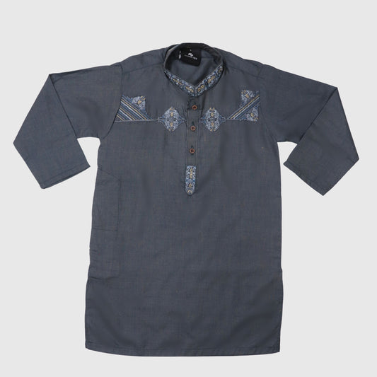 Dark Blue Kurta Pajama – Kids
