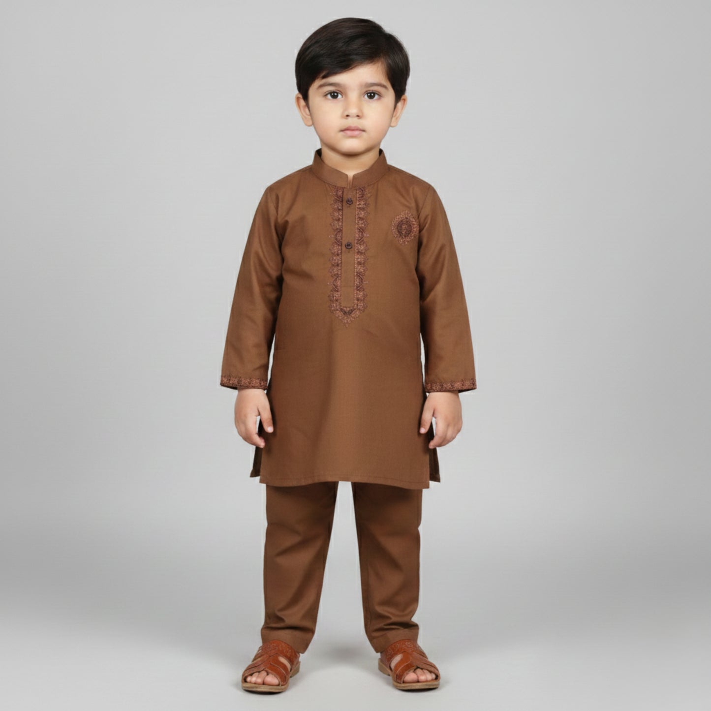 Brown Shalwar Kameez – Kids