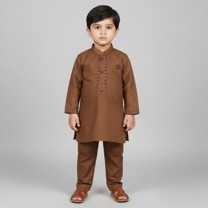 Brown Shalwar Kameez – Kids