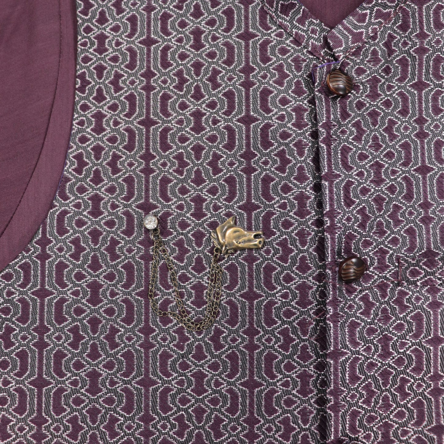 Purple Kurta Pajama with Waistcoat – Kids