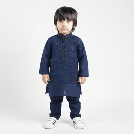 Dark Blue Shalwar Kameez – Kids