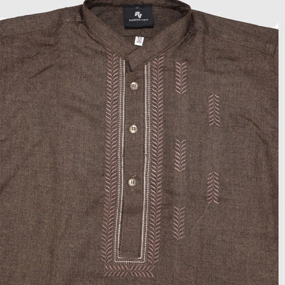 Dark Brown Kurta Shalwar – Kids