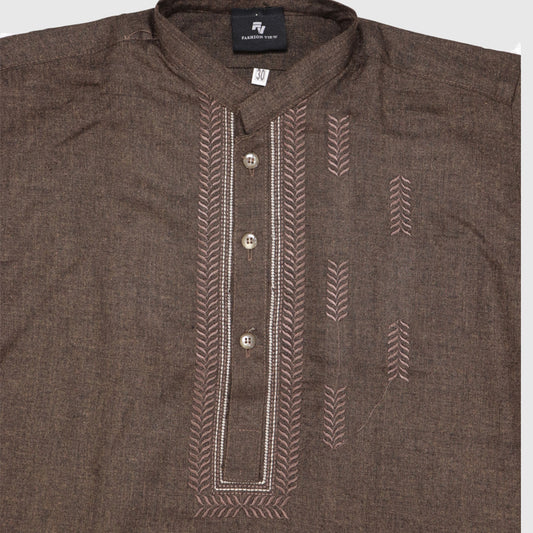 Dark Brown Kurta Shalwar – Kids