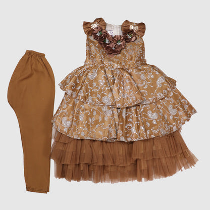 Twirl & Sparkle Party Set (Brown Brocade & Pink Glitter)