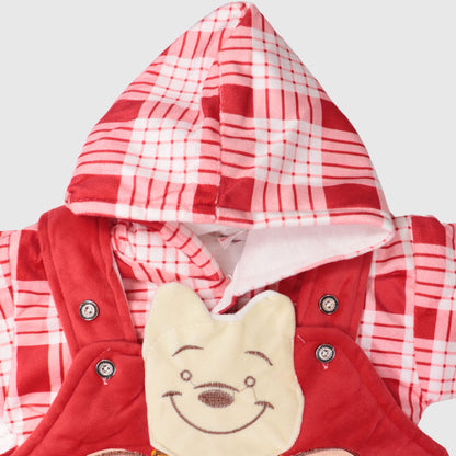 Red Baby Hooded Romper (1-Piece)