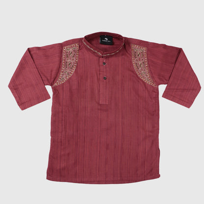 Red Kurta with Black Shalwar – Kids