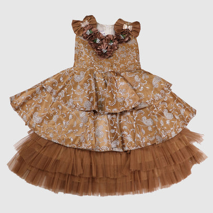 Twirl & Sparkle Party Set (Brown Brocade & Pink Glitter)