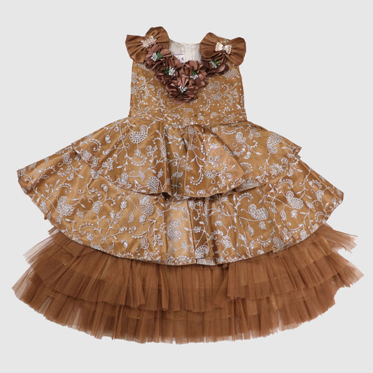 Twirl & Sparkle Party Set (Brown Brocade & Pink Glitter)