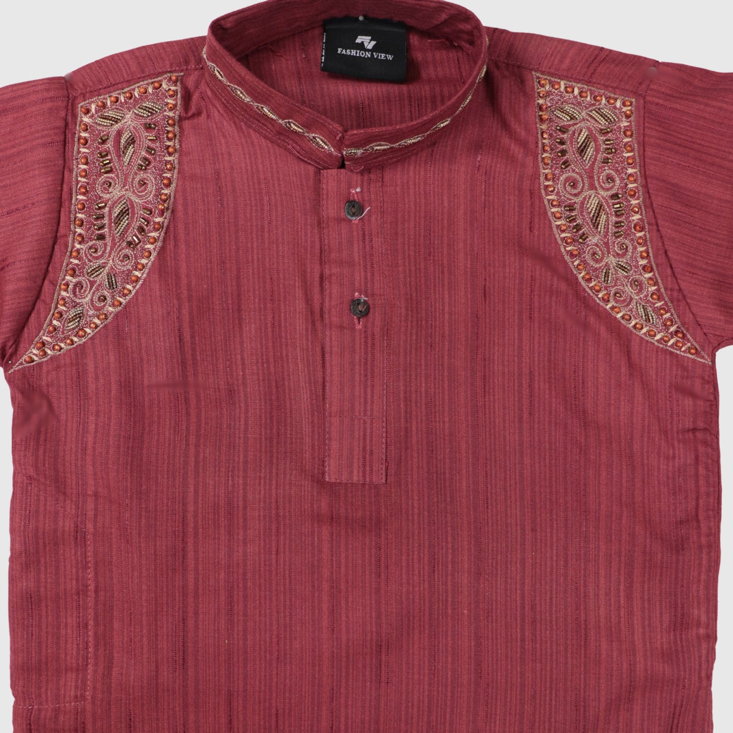 Red Kurta with Black Shalwar – Kids