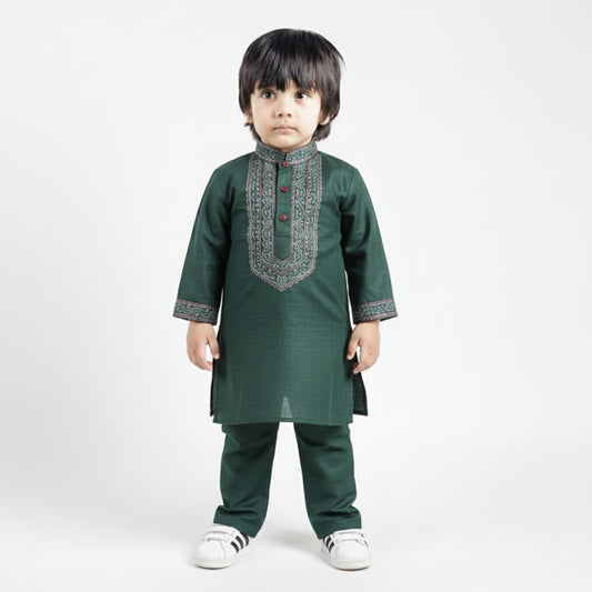 Green Shalwar Kameez – Kids