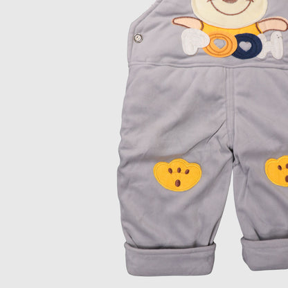 Grey Baby Hooded Romper (1-Piece)