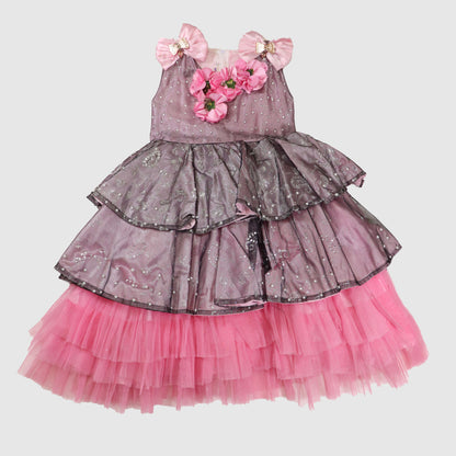 Twirl & Sparkle Party Set (Brown Brocade & Pink Glitter)
