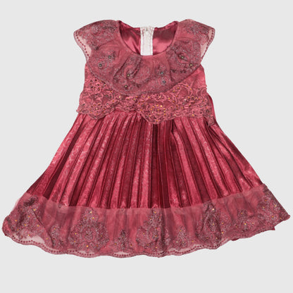 The Royal Pleated Velvet Frock