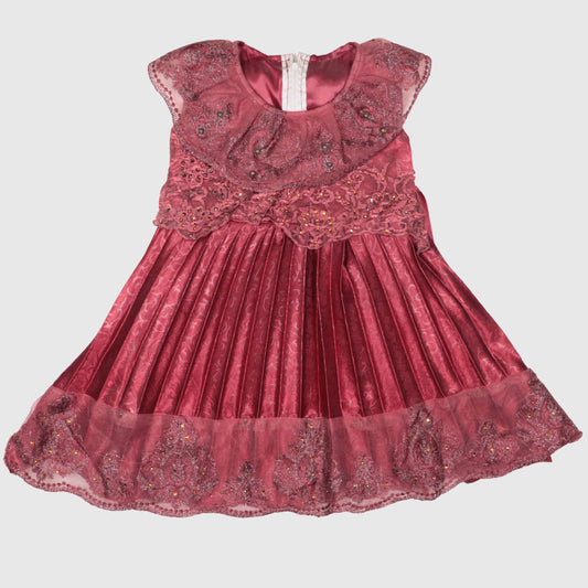 The Royal Pleated Velvet Frock