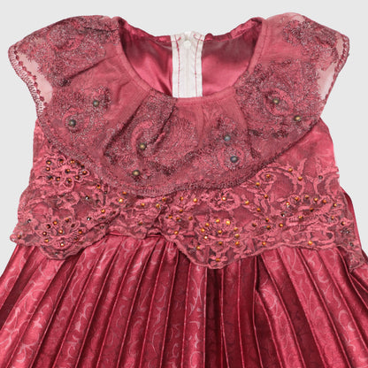The Royal Pleated Velvet Frock