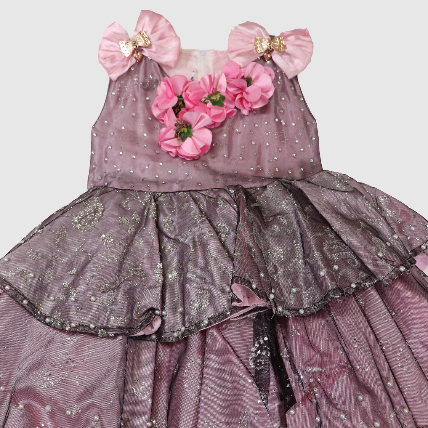 Twirl & Sparkle Party Set (Brown Brocade & Pink Glitter)