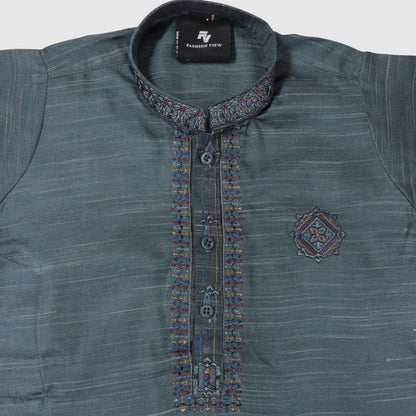 Dark Teal Shalwar Kameez – Kids