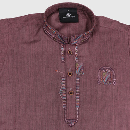 Burgundy Kurta Pajama – Kids