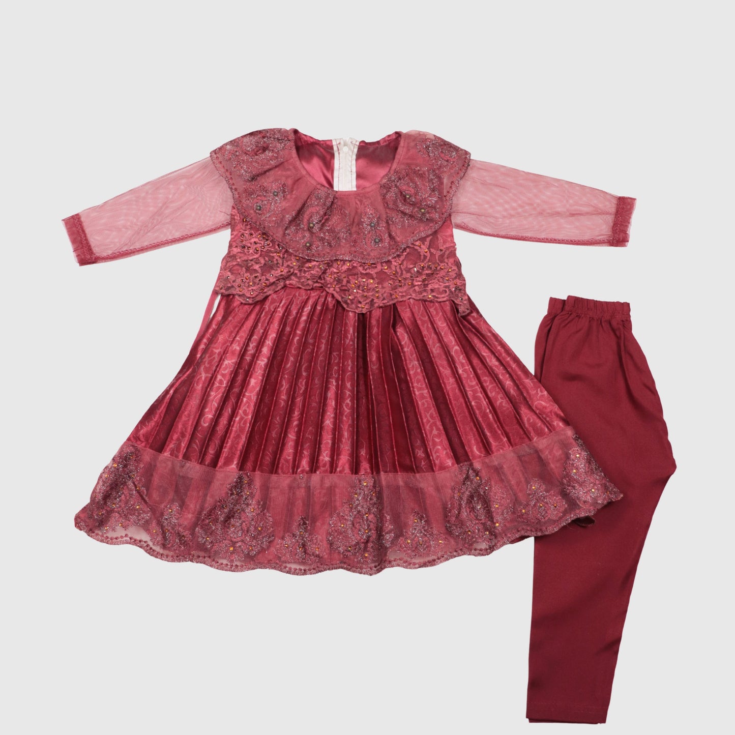 The Royal Pleated Velvet Frock