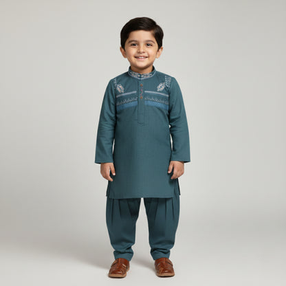 Dark Blue Shalwar Kameez – Kids