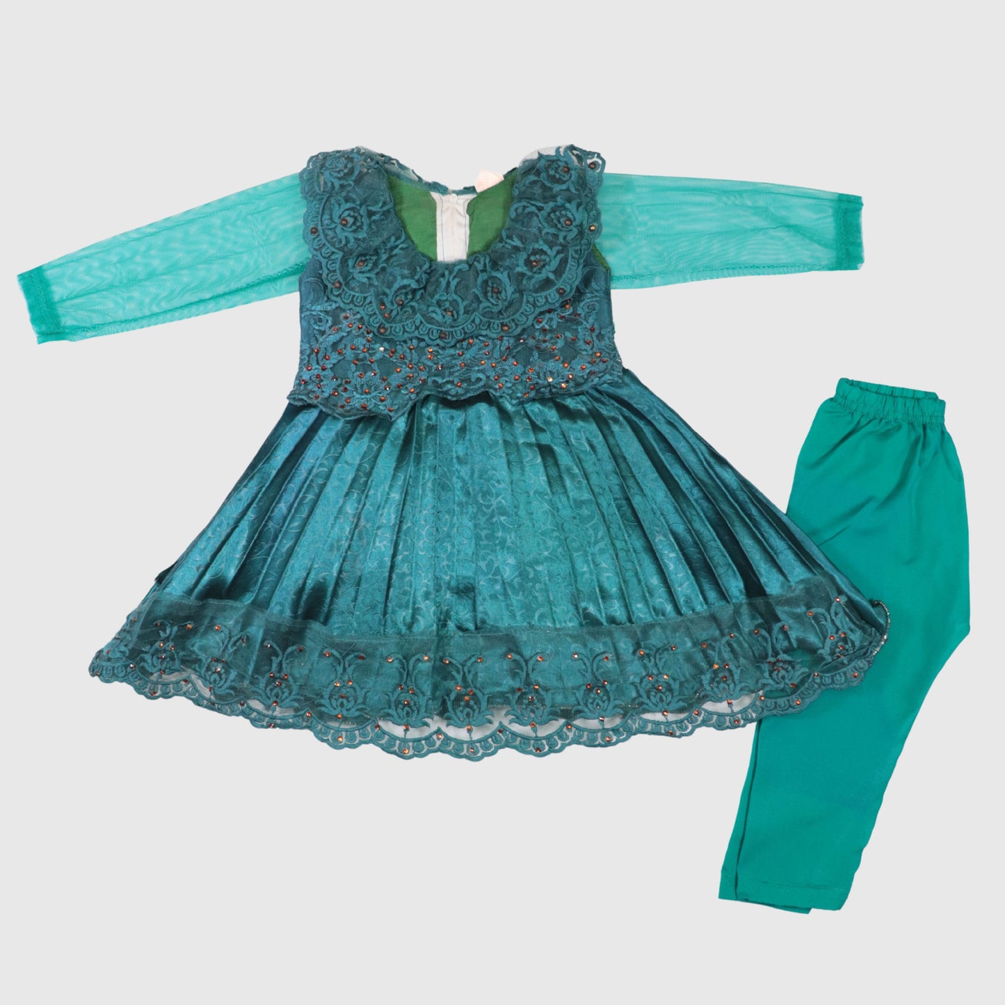 The Royal Pleated Velvet Frock