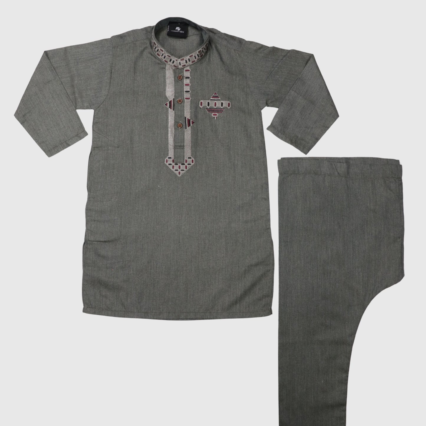 Grey Kurta Pajama – Kids