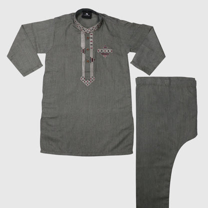 Grey Kurta Pajama – Kids