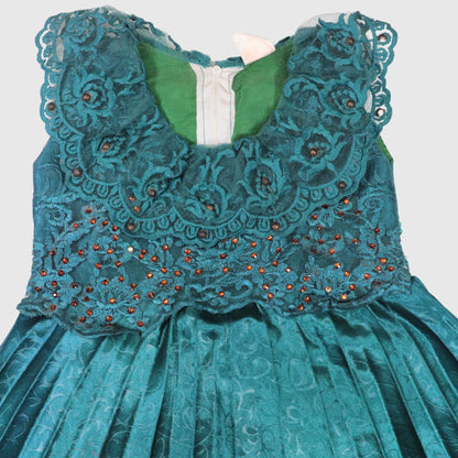 The Royal Pleated Velvet Frock