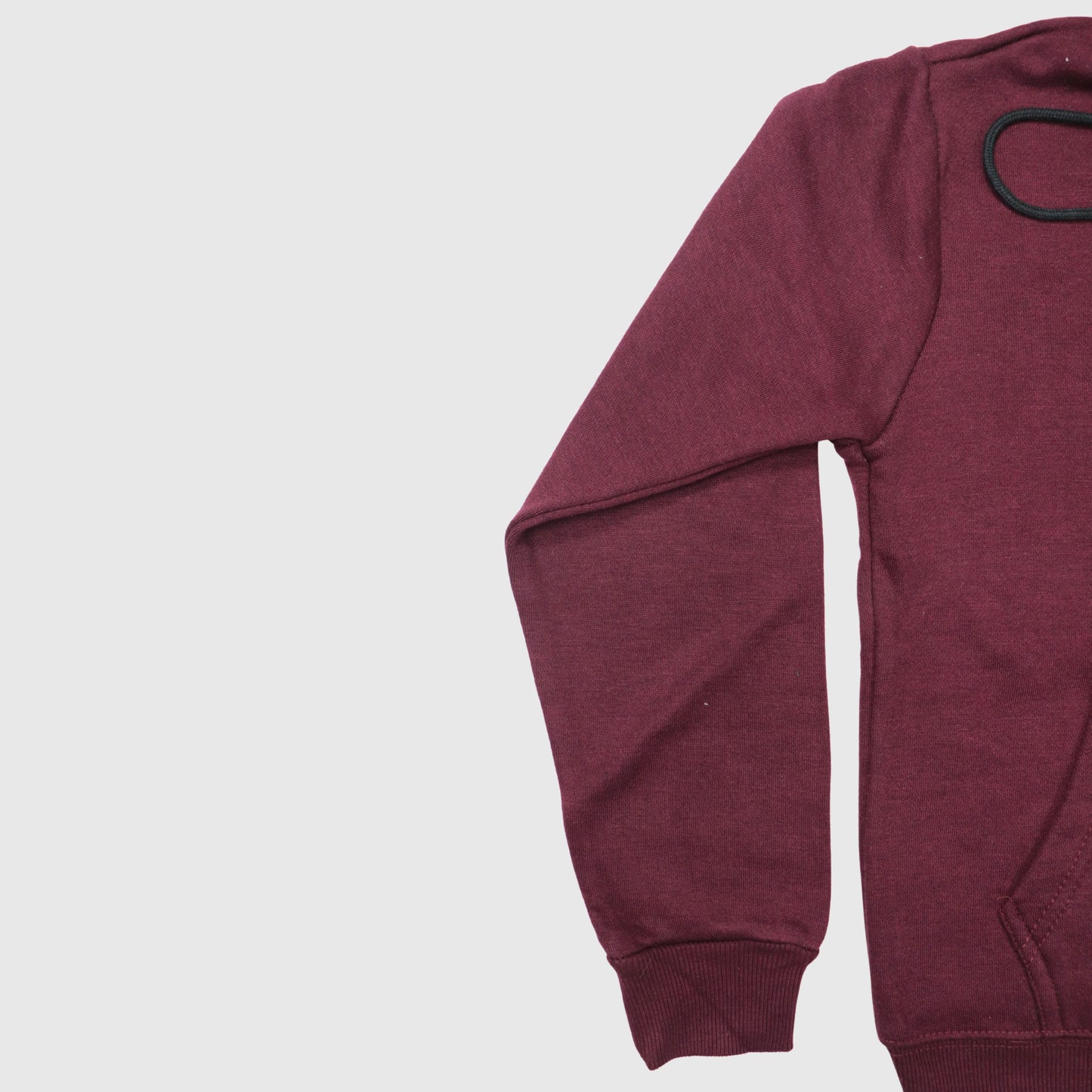 Dark Maroon Full-Zip Hoodie for Boys