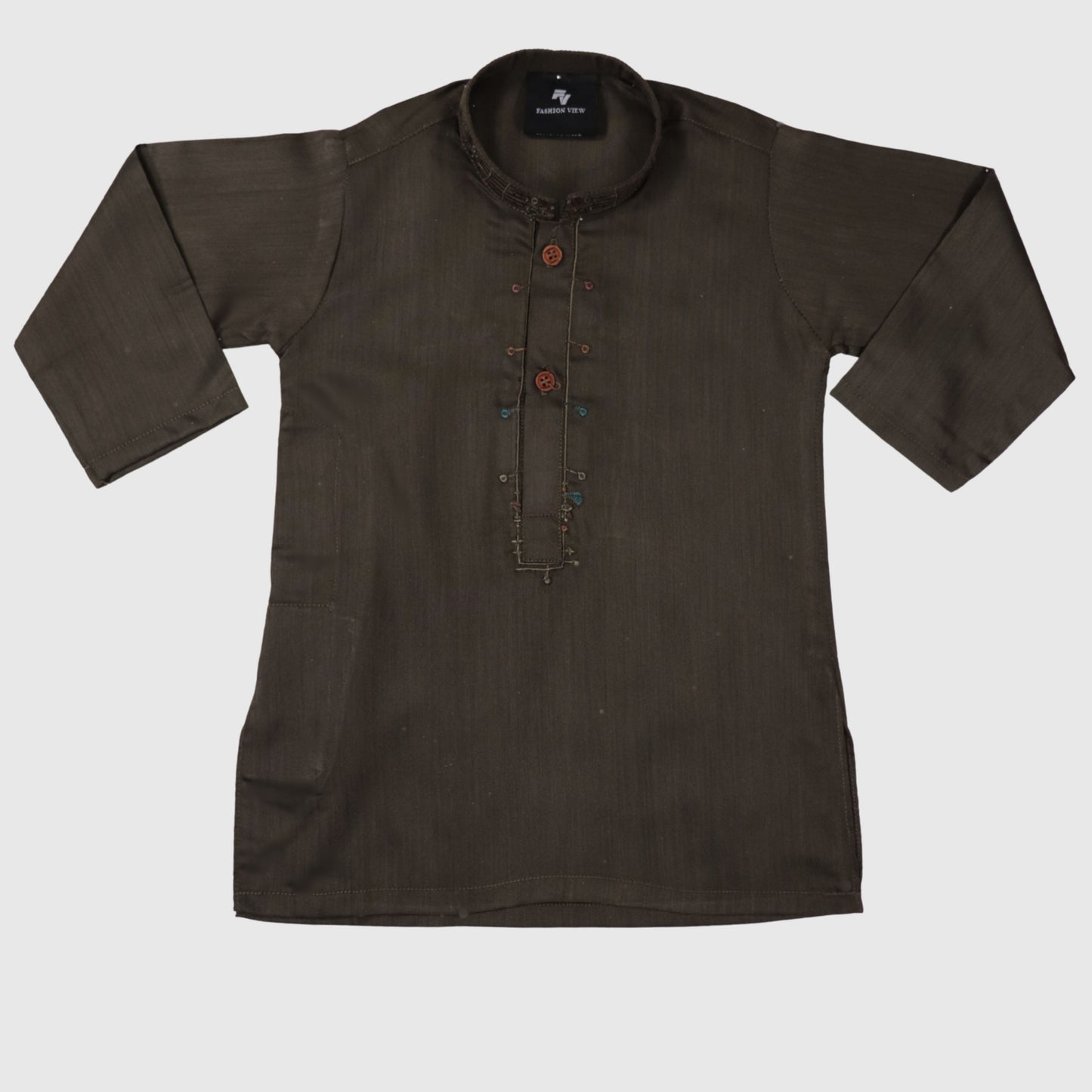 Dark Brown Kurta Pajama – Kids