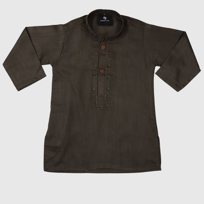 Dark Brown Kurta Pajama – Kids