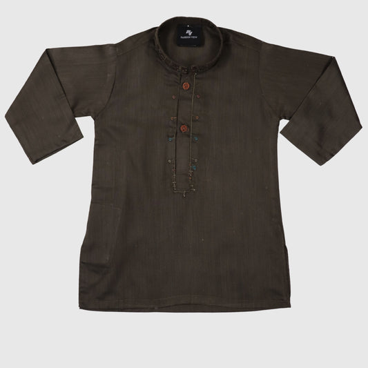 Dark Brown Kurta Pajama – Kids