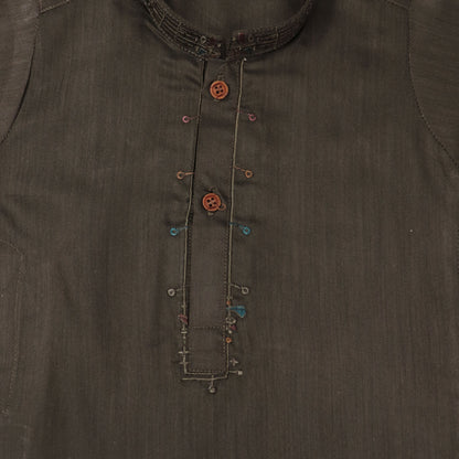Dark Brown Kurta Pajama – Kids