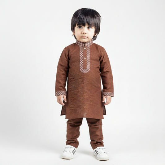 Brown Shalwar Kameez – Kids
