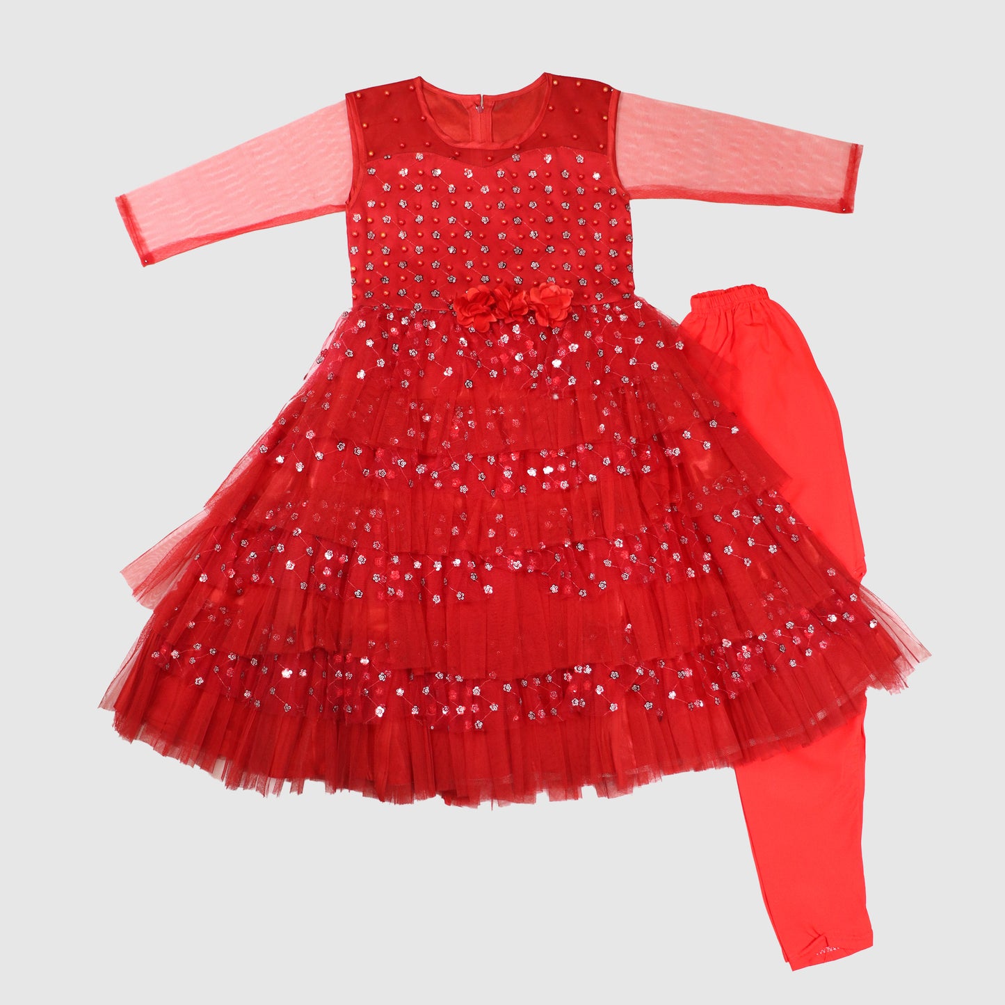 Shimmer Dream Long Sleeve Dress Set