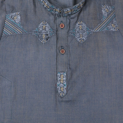 Dark Grey Kurta Pajama – Kids