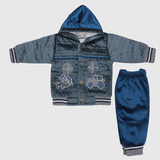 Deep Teal Baby Winter Suit Set (2-Piece)