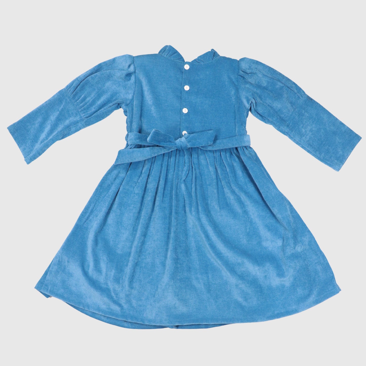 Blue Pleated Party Frock for Girls
