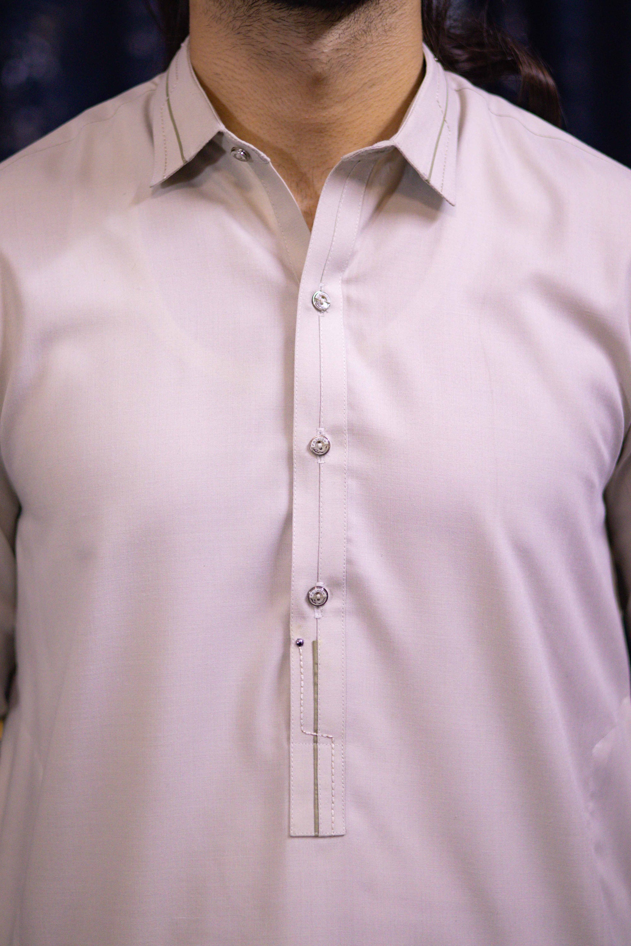 Light Pista Wash & Wear Semi-Formal Kameez Shalwar