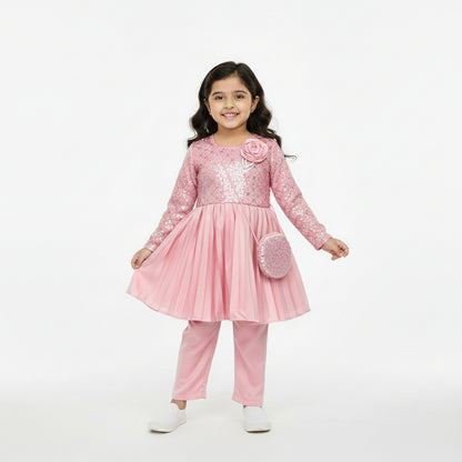 Floral Detail Party Frock for Girls
