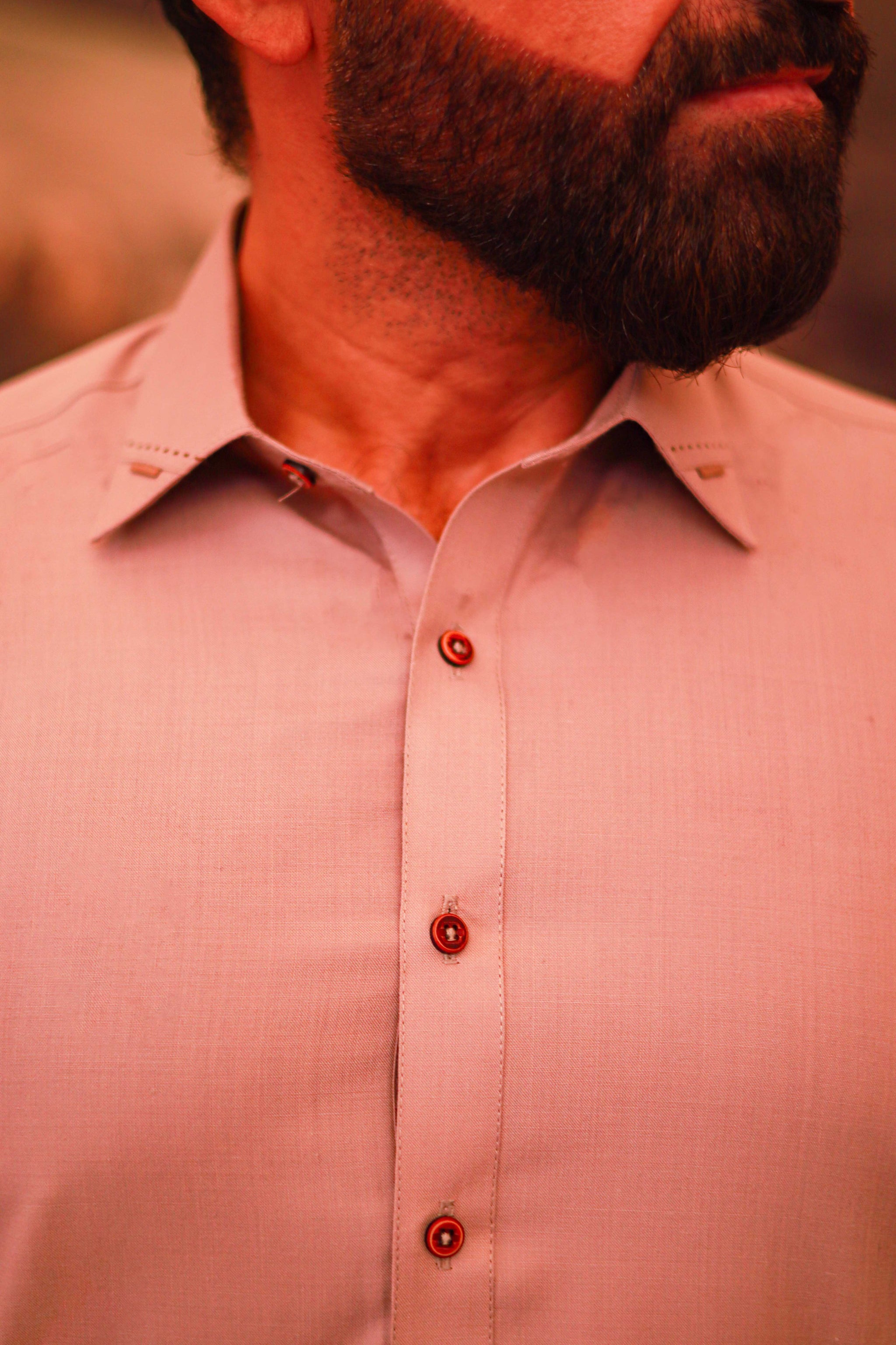 Light Tan Wash & Wear Semi-Formal Kameez Shalwar