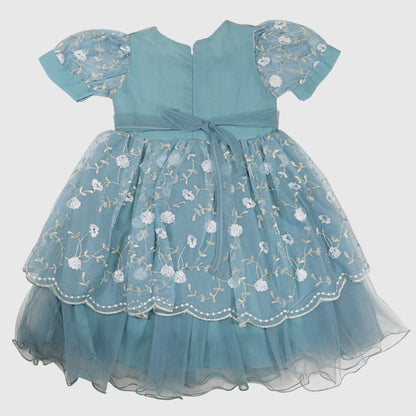 The Teal Blossom Party Dress