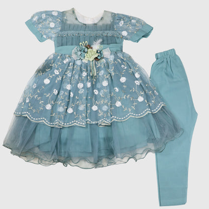 The Teal Blossom Party Dress
