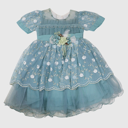 The Teal Blossom Party Dress