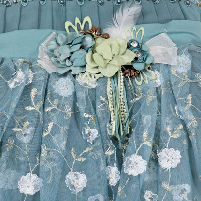 The Teal Blossom Party Dress