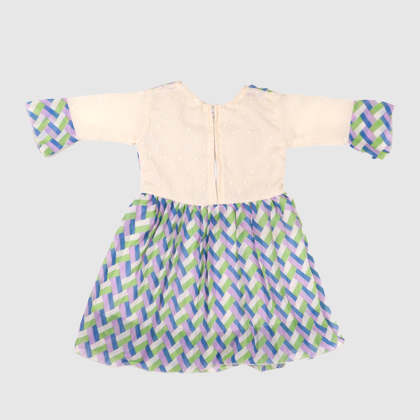 Print and Ruffle Party Dress