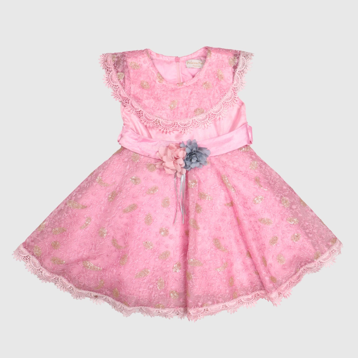 Pink & Teal Twirl Princess Dress