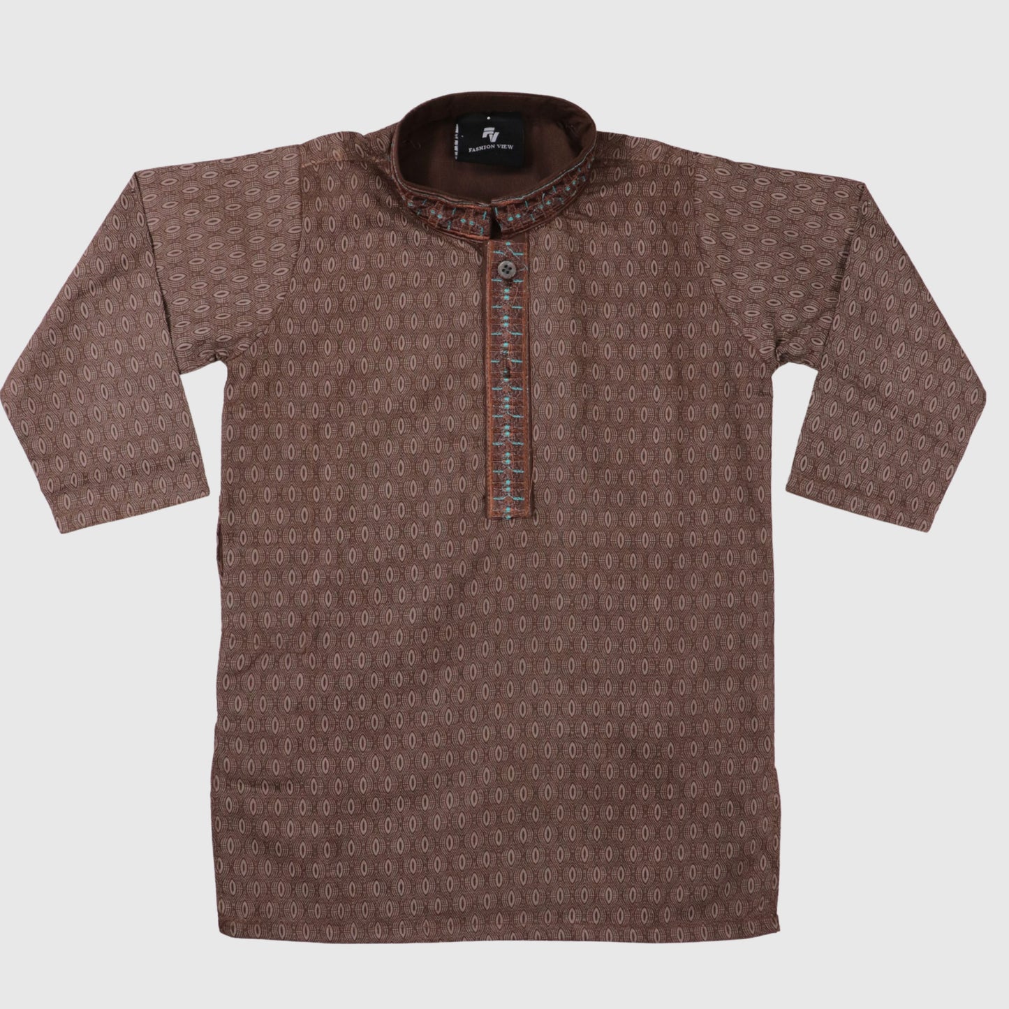 Brown Kurta with Dark Brown Shalwar – Kids