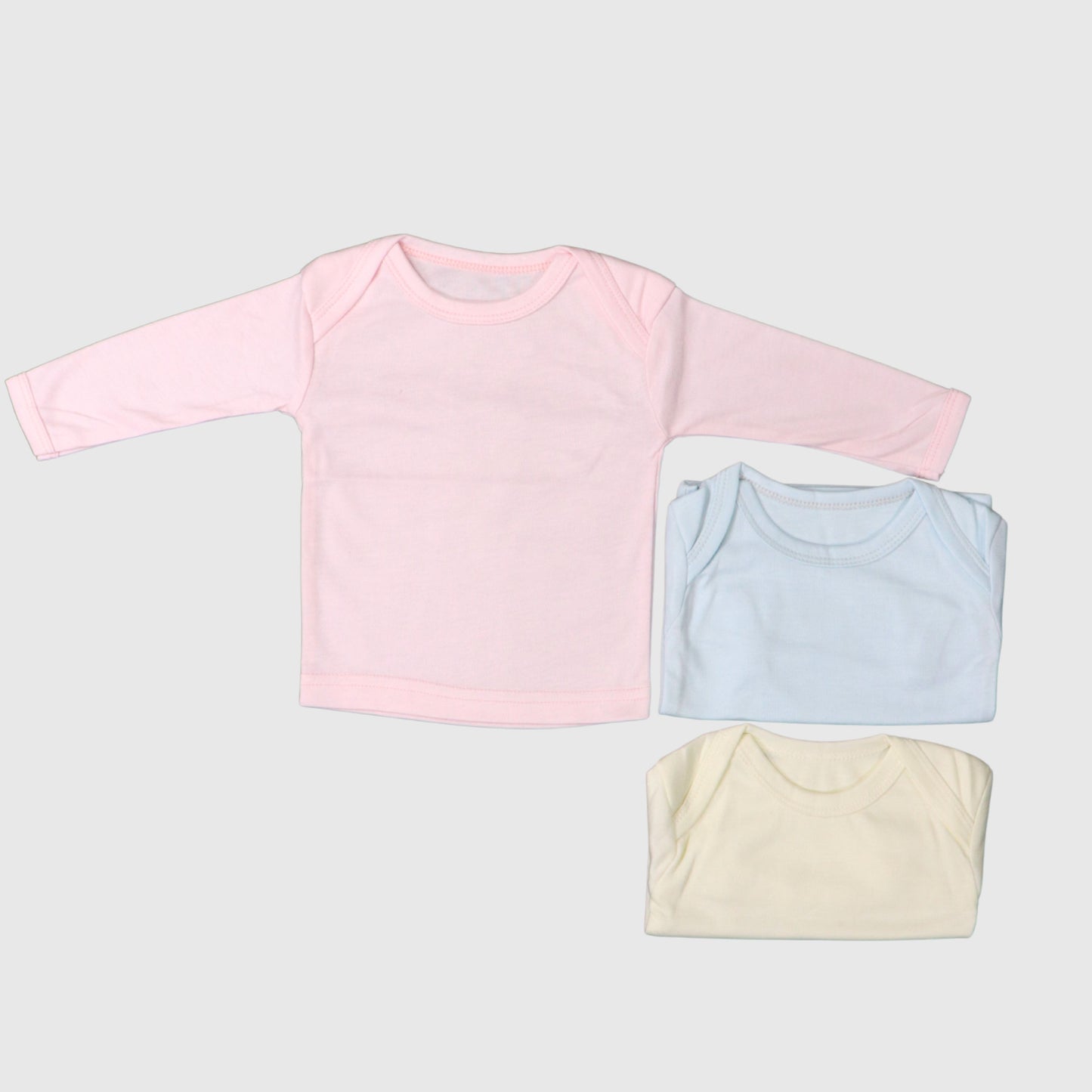 Baby Inner Set – Pink, Blue & Yellow (3-Piece)