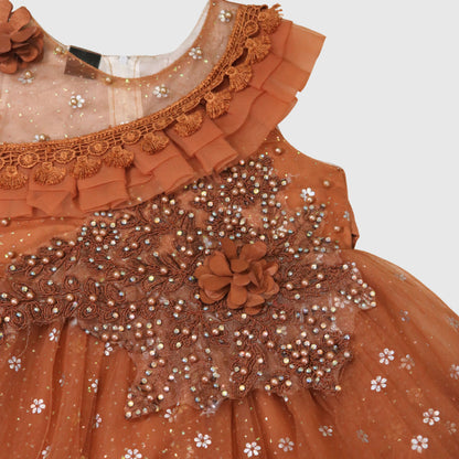 The Brown Sequin Ballerina Frock